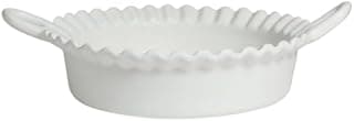 Mud Pie White Ceramic Cinnamon Roll Baker and Server Set image