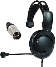 Single Muff Male Five Pin Intercom Headset Clearcom RTS Headphone image