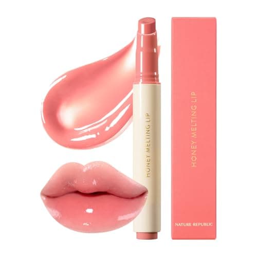 Nature Republic HONEY MELTING LIP (02 FIG) SOFT LIP STICK, Hydrating Gloss, Moisturizing balms, Sheer tint, Shine & Nude, Glowy Finish, korean make up image