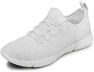 LED Sports Shoes Sneakers Flashing Light Up Casual Dancing Hiking Shoes， (US7-Women), White image