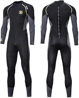 Ultra Stretch 3mm Neoprene Wetsuit, back Zip Full Body Diving suit, one piece for men-Snorkeling, Scuba Diving Swimming, Surfing image
