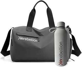 In rebellion - Set Gym Bag with 17Oz Water Bottle - Mens Gym Bag - Travel Bag - Travel Duffel Bags - Workout Gifts for Men - Basketball Bag - Carry on Bag - Cool Gifts for Gym Rats - Duffel Bag image