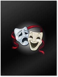 GRAPHICS & MORE Drama Comedy Tragedy Masks Theater Wall Art Picture Paper Poster Décor Home Decoration image