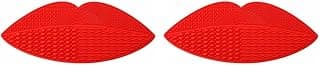 Silicone Makeup Brush Cleaning Mat, Brush Cleaner Mat, Red (1 PCS) (Pack of 2) image
