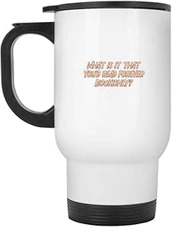 Bookworms - What Is It That You'd Read Forever Bookishly - Literary Reader Lover Gift - with Literature Quote White 14oz Travel Mug image