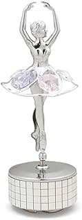 Music Box Music Box Chrome Plated Ballet Dancer Wind-Up with Crystals Decor Gift for Friends for Collection for Decoration Gift for Children's Day Valentine's Day Women's Day image