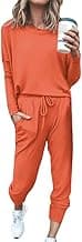 Ogiraw Sweatsuits Womens Loungewear Set Joggers 2 Piece Outfits Long Sleeve Fall Fashion Lounge Pajamas Set Sweatshirt image