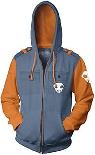 Bleach Men's Authentic Full Zip Hooded Sweatshirt w/Chest Pockets Shoulder Epaulettes Officially Licensed