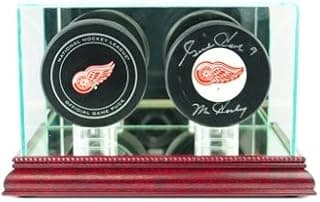 DBPK-C Double Hockey Puck Display Case, Cherry