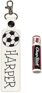 Personalized Soccer Lip Balm Holder image