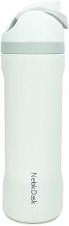 Stainless Steel Water Bottle,Insulated Bottle With Straw And Sticker,Sports Water Bottle For Fitness,Leakproof, 24 Oz,White image