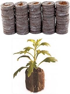 50 Count - Jiffy 7 Peat Pellets - Seed Starter Soil Plugs - 36 mm - Start Seedlings Indoors - Easy to Transplant to Garden image