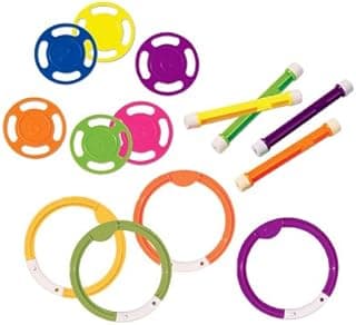 3-in-1 Underwater Swimming Pool Diving Discs, Sticks and Rings Game Set image
