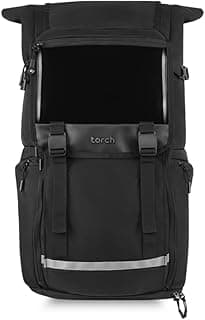 Travel Laptop Backpack 35L – TSA Friendly Flight Approved Bag for Men & Women, Carry-On Expandable Hiking Backpack with Rain Cover, Shoe Compartment – Fits 15-Inch Laptop – Dinam(Black)