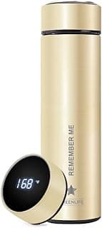 GreenLife Hydro Smart Sports Water Bottle with LED Temp Display, Vacuum Insulated Stainless Steel,Cold 36 Hrs, Hot 24 Hrs, BPA-Free, Leak Proof, for Travel & Outdoor ((Gold) image