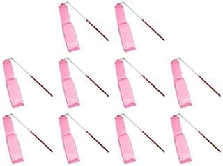 Gymnastic Ribbon 2M Gym Dance Rythemic Twirling Exercise Art Rod Stick 10pcs for Pink image