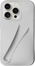 Lip Gloss Phone Case Cute for iPhone 13/14 for Women Girls Protective Silicone Shockproof Slim Funny Stylish Phone Case Compatible with iPhone 13/14（Light Gray） image