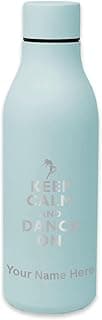 LaserGram Double Wall Stainless Steel Water Bottle, Keep Calm and Dance On, Personalized Engraving Included