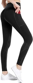 ALONG FIT High Waisted Leggings for Women with 3 Pockets, Tummy Control Yoga Pants for Workout Yoga Casual image
