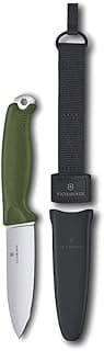 Victorinox Venture Fixed-Blade Full Tang Stainless Steel Outdoor Knife - Durable Olive Handle, Swiss Army Knife That is Ideal for Camping and Survival