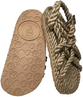 New Nomadic State of Mind JC Sandal with Sole – All-Rope Six Cross Strap - Handmade Adjustable Rope Shoes – Machine Washable – Vegan Friendly – Secure Fitting, Long Lasting & Comfortable Feel – for Men & Women image