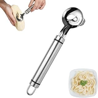 Cactus Peeler Spoon, 2025 Upgrade Stainless Steel Cactus Thorn Remover, Cactus Peeler Tool, Multifunctional Cactus Peeling Knife Tool Manual Noodle Cutter Scoop Kitchen Gadgets (Left)