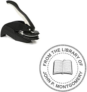 from The Library of Embosser - Open Book Embosser - Custom Embosser | Great for Personalizing Books, Text Books and Journals and Other Documents with Raised Text image
