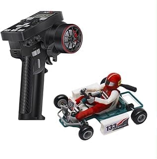 1/32 Scale Mini Remote Control Kart Car Model Kit, RC Racing Car, Assembly Kits for Adults, 2.4G RC System, with Remote Control and Three Batteries image
