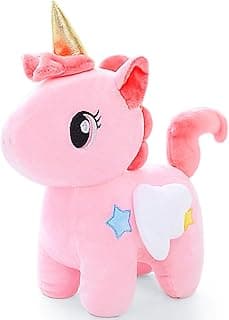 Pink Unicorn Stuffed Animal Plush Toys, Kawaii Plushies, Huggable and Cute Pink Plush Unicorn Toys Stuffed Animals for Girls, Boys, Birthday Gifts, Christmas Decorations, Valentines Day Gifts