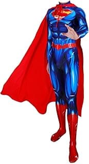 Men's Superhero Costume Halloween Cosplay Costume Bodysuit with Cloak image