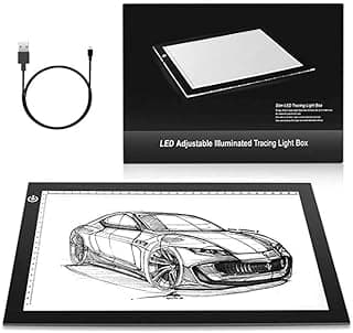 A4 LED Light Box 9x12 Inch Light Pad Only 5mm Ultra-Thin USB Power Light Table for Tracing image