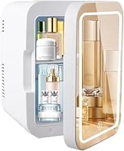 Skincare Fridge, Mini Fridge for Bedroom, Office, Car, 4L/6 Can Makeup Fridge, Cosmetic Fridge for Skin Care Products, Food, Drinks [2024 Upgraded], White image