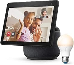 All-new Echo Show 10 (3rd Gen) - Charcoal - bundle with Ring A19 Smart LED Bulb image