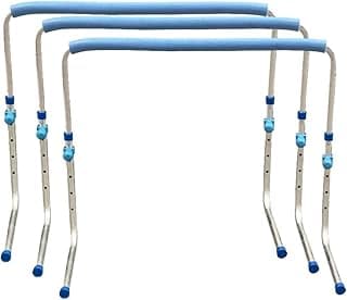 Enhanced Training Agility Hurdles: Premium Self-Return Aluminum Set for Track, Field, Soccer, Football - Adjustable 27" to 42" - Versatile Performance Tools (Set of 3)