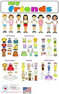 Dress Up Felt Doll Set 8 Dolls + 78 Pieces Flannel Board Boys & Girls Story Playboard