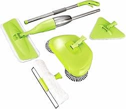 5-in-1 Multi-Purpose Cleaning Kit - Spray Mop, Sweeper, Duster, & Window Cleaner, Ewbank 5 pc Multi-Surface Tool Kit, Green