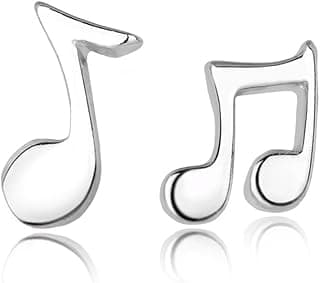 925 Sterling Silver Music Notes Earrings-Lady Love Melody Earrings (Allergy-Prevention) Jewelry for Women image