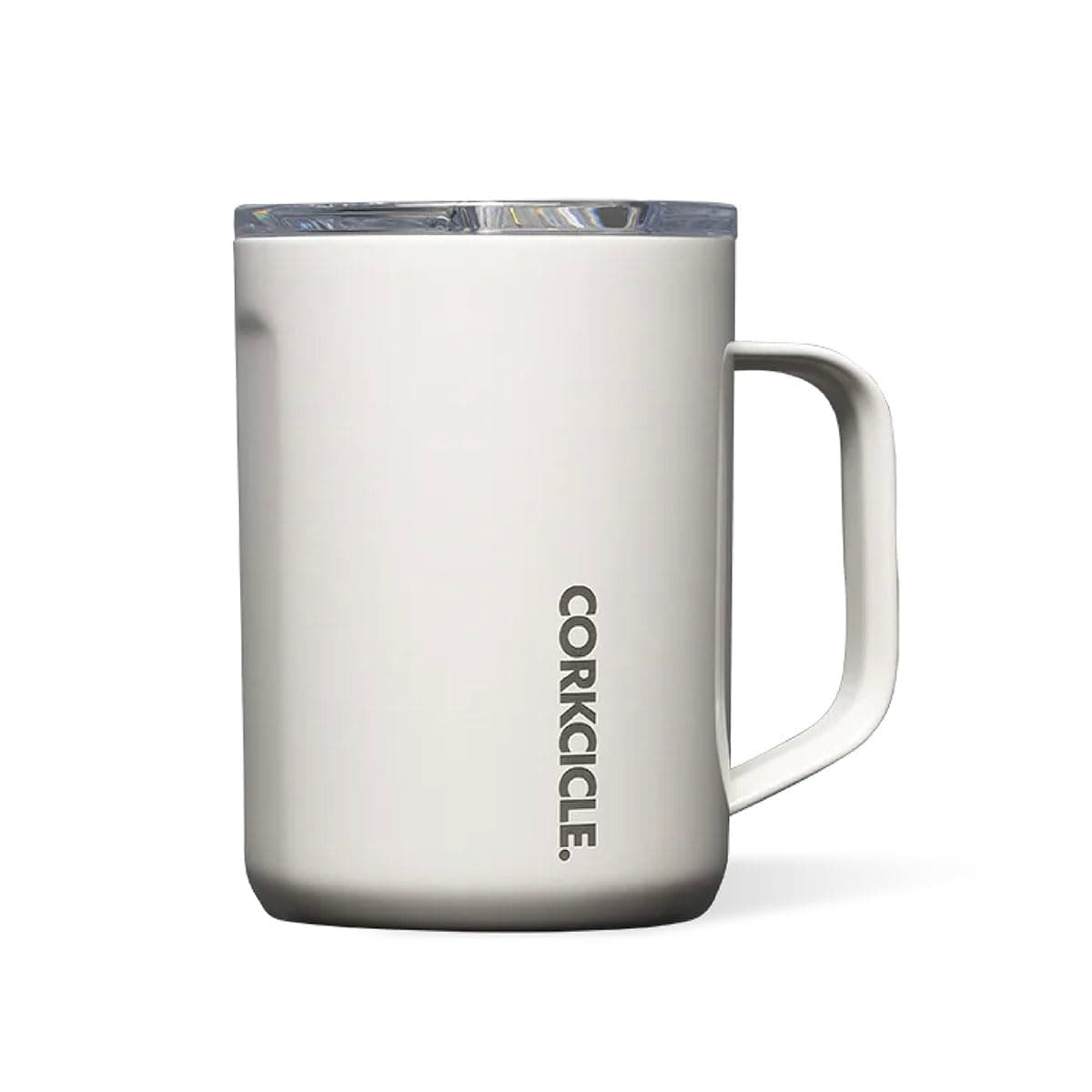 Corkcicle Triple Insulated Coffee Mug with Lid and Handle, Oat Milk, 16 oz – Stainless Steel Travel Mug Keeps Beverages Hot for 3+ Hours – Non-Slip, Easy-Grip, Spill-Resistant Tumbler