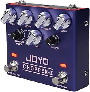 JOYO Distortion Effect Pedal Modern Metal Tone High Gain Amp Simulators All-in-one Pedal with 3 Band EQ for Electric Guitar (CHOPPER-Z R-18)