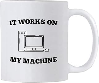 Casitika Computer Science Programmer Gifts. Funny Coding Geek 11 oz Coffee Mug. It Works On My Machine. Gift Idea for Developer or Programming Teacher/Student. Tech Work Humor Cup. image