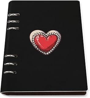 Baseball Heart Print Notebook Hardcover Journals Refillable Notebook Sketchbook for Work School image