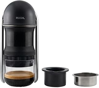 LEVERPRESSO HUGH V4 Lever Portable Espresso Maker, Double Espresso Shot with Ridgeless Portafilter Basket, Manually Operated, Perfect for Hiking & Camping (Pressurized Filter) image
