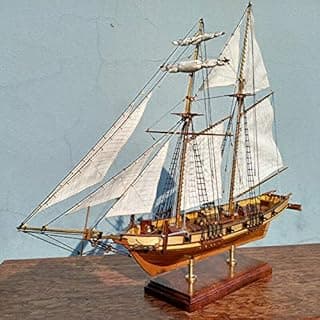 Scale 1/96 Laser-Cut Wooden Sailboat Model kit: The Harvey 1847 Ship Model image