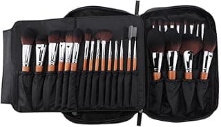 28pcs Makeup Brushes Set Pro Powder Blusher Foundation Eye Shadow Make Up Brushes Cosmetics Brush Kit with Leather Case image