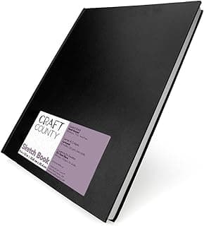 9” x 12” Dry Media Sketchbook – Hard Bound Sketchbooks Holding 80 Sheets of Premium 75 lb. (110 GSM) Paper
