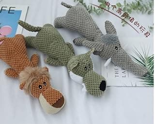 PawfectPals Interactive Fun and Squeaky Stuffed Plushy Dog Toy (Variety Pack Bundle Set)