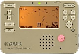 Yamaha TDM-710GL Tuner Metronome Gold Tuner Metronome Can be Used Simultaneously with Tuner and Metronome for Daily Practice, Sound Back Function image