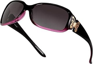 Sunglasses for Women Polarized UV400 Protection Wrap Around Glasses Trendy Butterfly Decor Fashion Accessories image