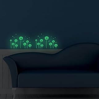 Daisy Glow in The Dark Stickers,Glow in The Dark Daisys Wall Decals for Girls Boys Kids Bedrooms, Glow in The Dark Daisys Stickers for Kids Room Decorations. (Small Daisy) image