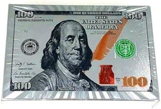 $100 US Dollar Shiny FOIL Playing Cards ( image